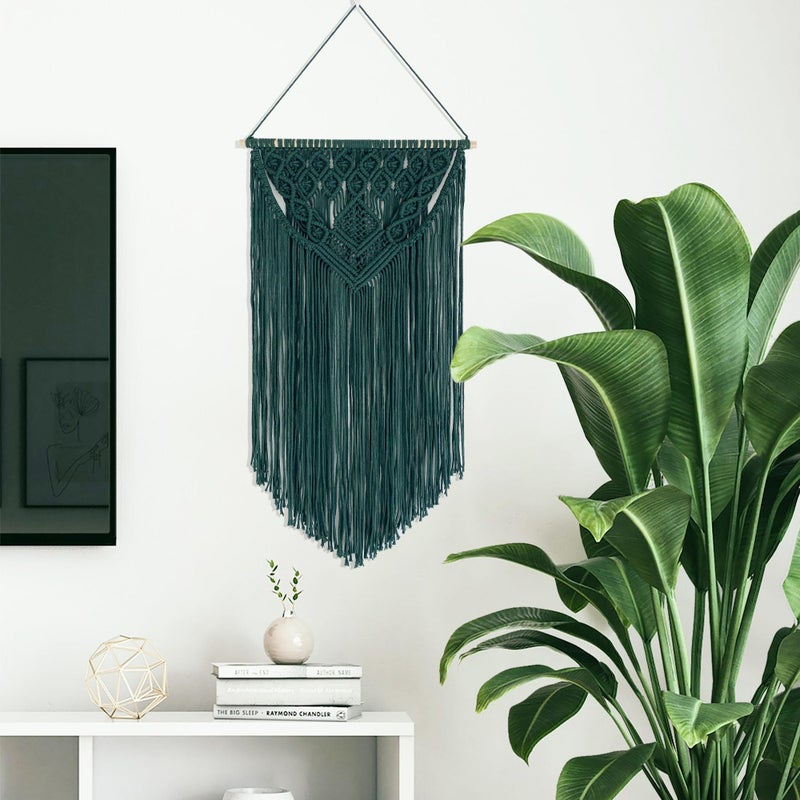 Winterdemoon Macrame Wall Hanging Boho Woven Tapestry Home Decor - Image 1